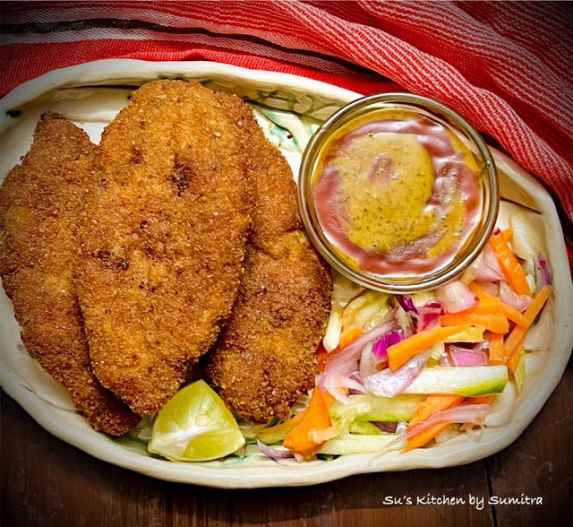 Chicken Cutlet and Ghugni