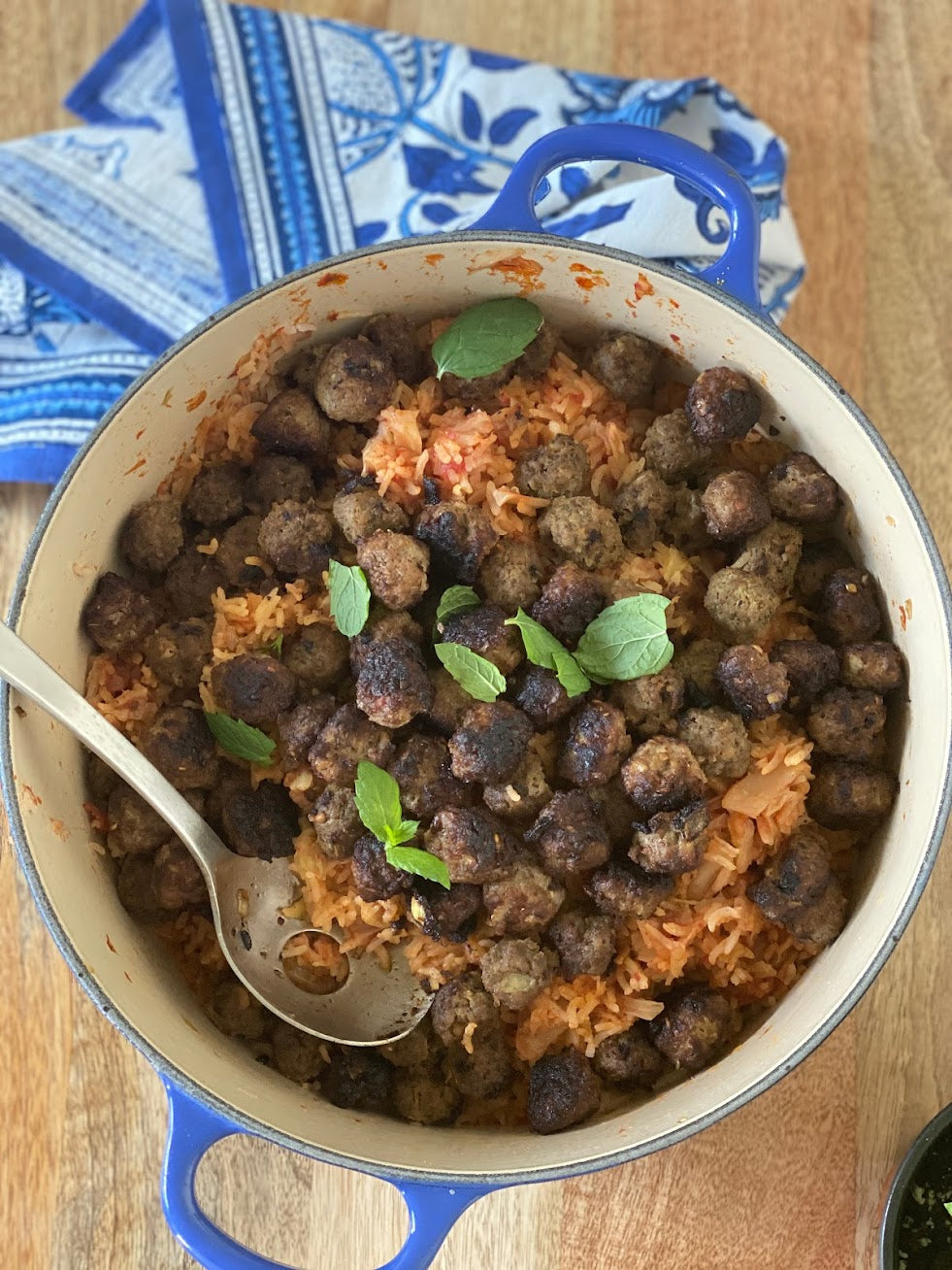 MEAL #1 - Kalam Polo Shirazi or Persian cabbage and rice pilaf with meatballs