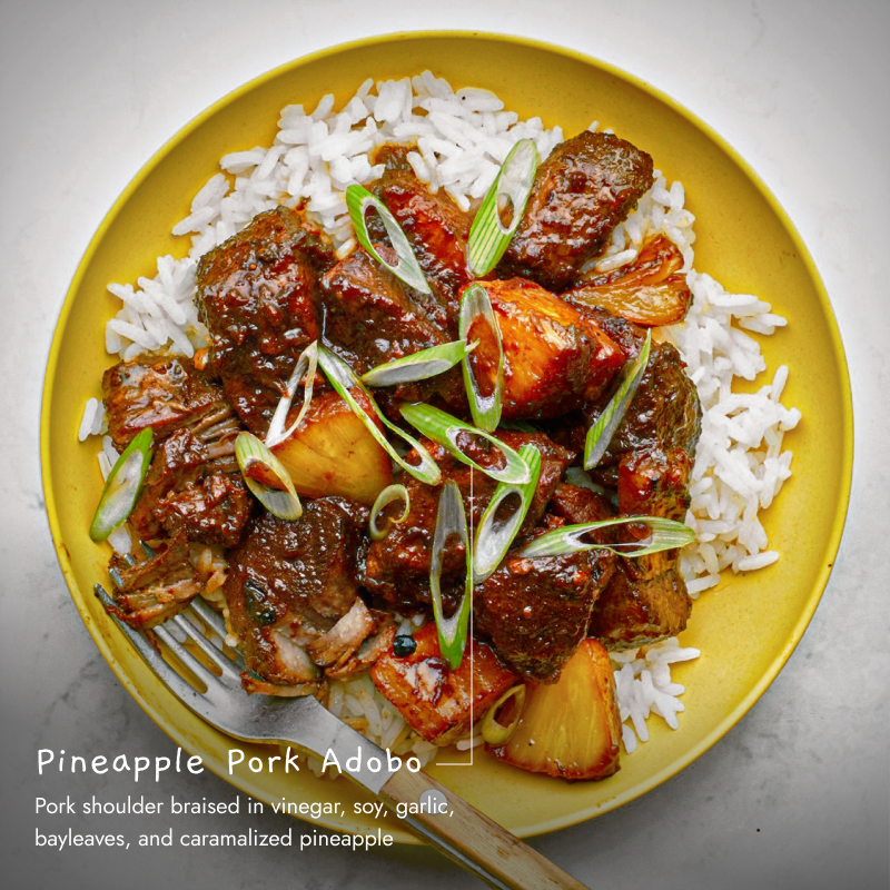 Meal #2 Pineapple Pork Adobo with Steamed Jasmine Rice