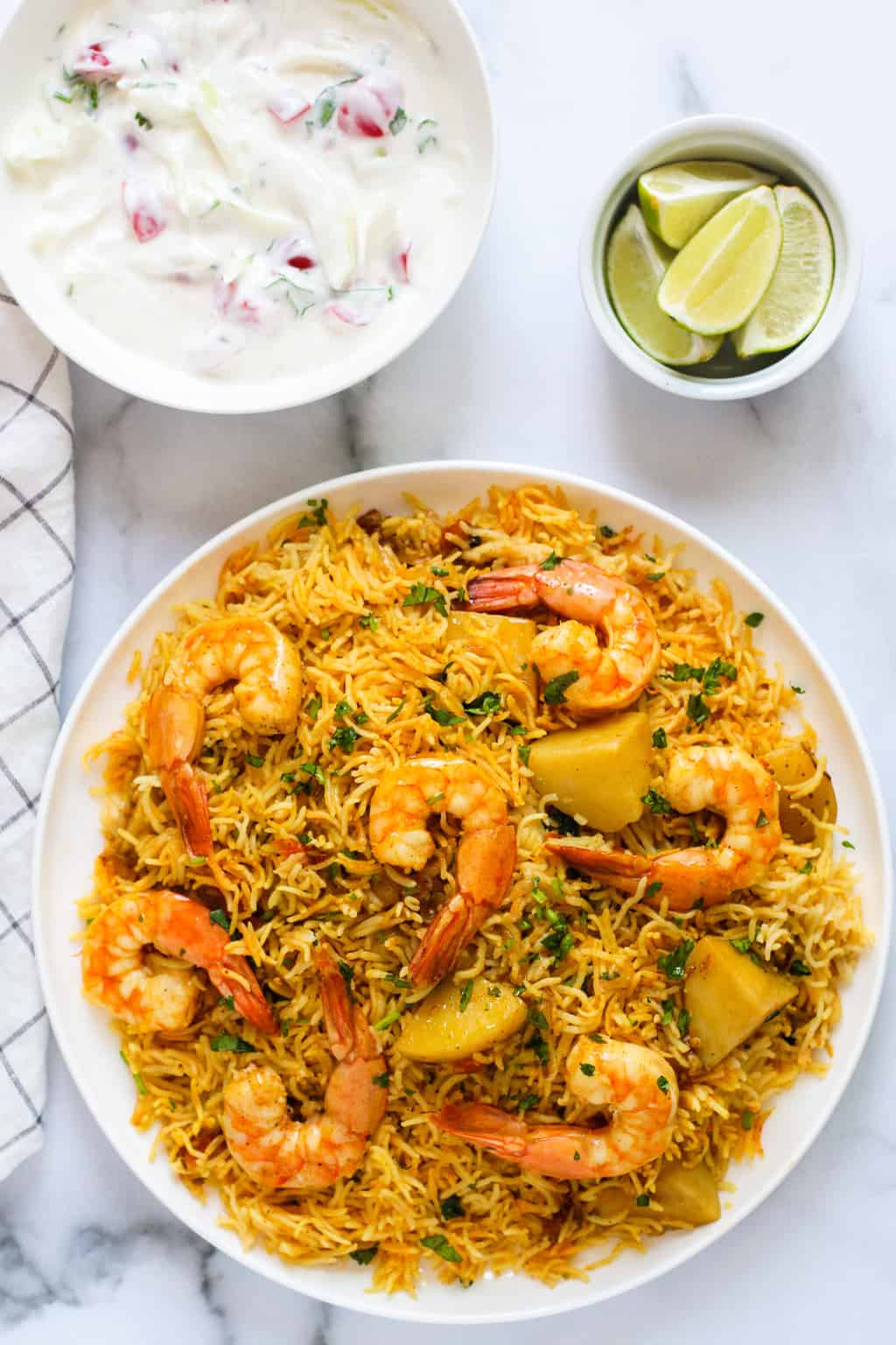 Meal #2: Shrimp Biriyani with Apple Raita